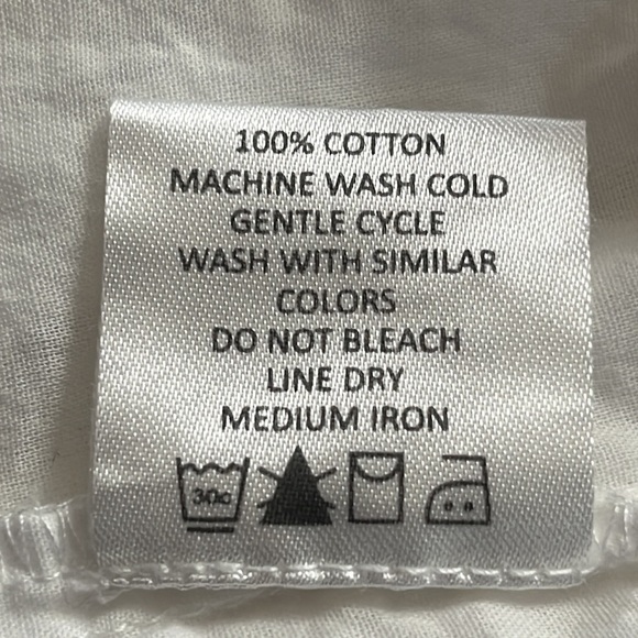 Mud Pie ADDISON OFF WHITE CRINKLE COTTON BUTTON UP DRESS, SIZE L - Picture 8 of 8